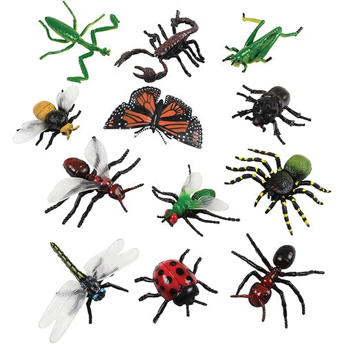 12-Piece Realistic Insect Figurine Set | Early STEM Bug Toys