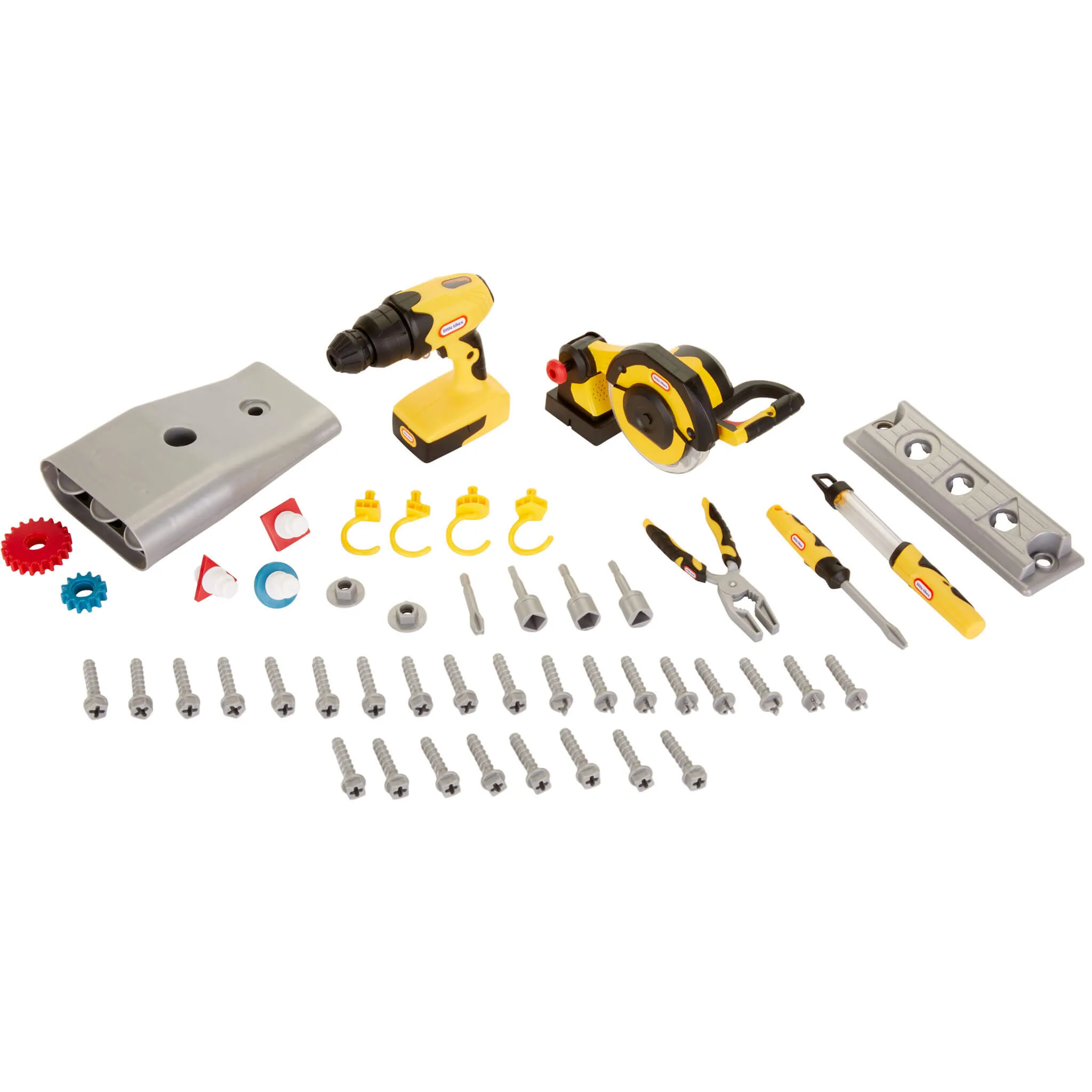 2-in-1 Buildin' to Learn Motor & Wood Shop, Dual-Sided Play with 50  Accessories