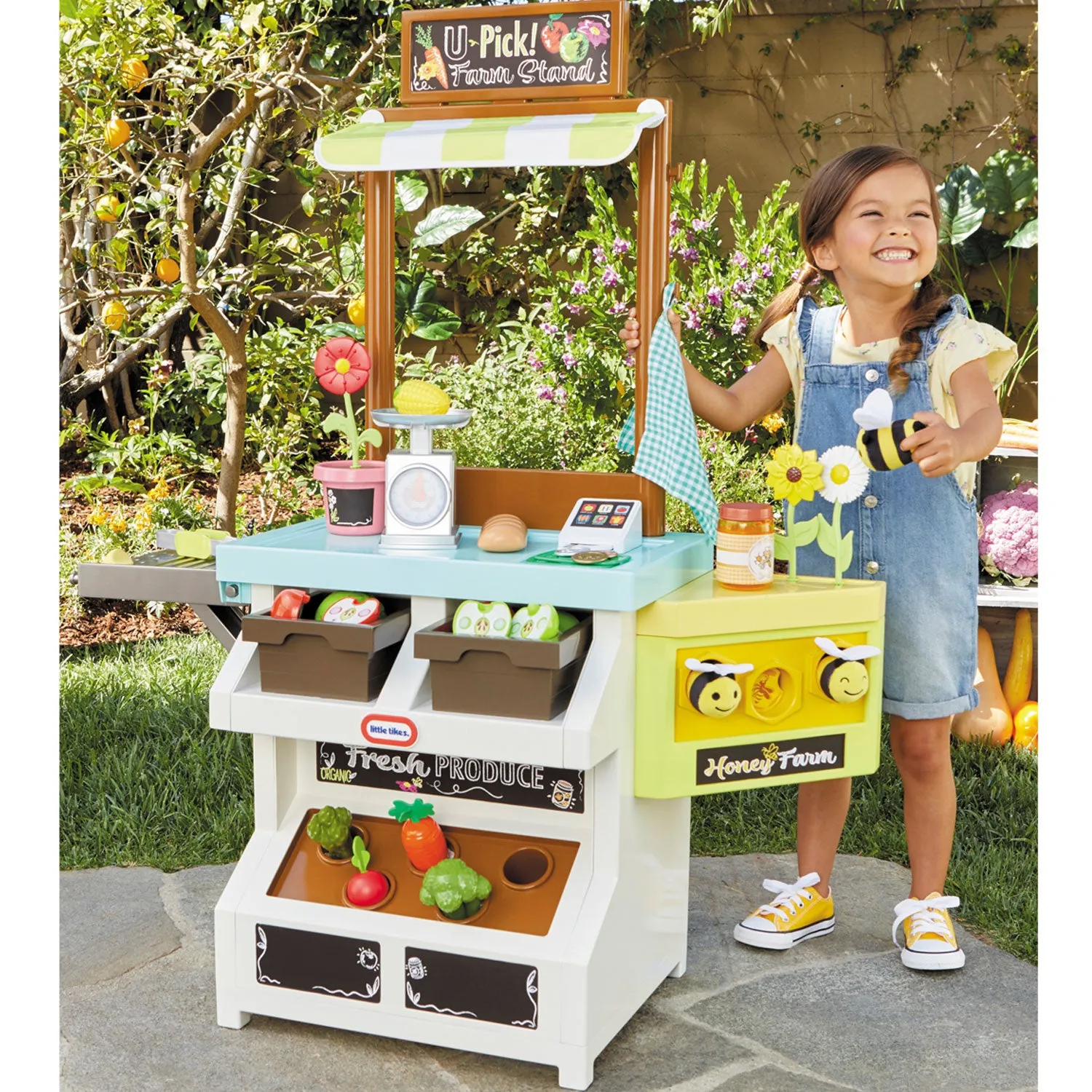 3-in-1 Garden to Table Market - Gardening Playset with 30  Accessories
