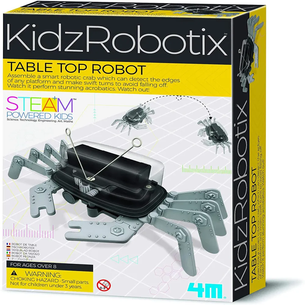 4M Table Top Robot - DIY Robotics STEM Kit - Edge Detector Robot for Kids