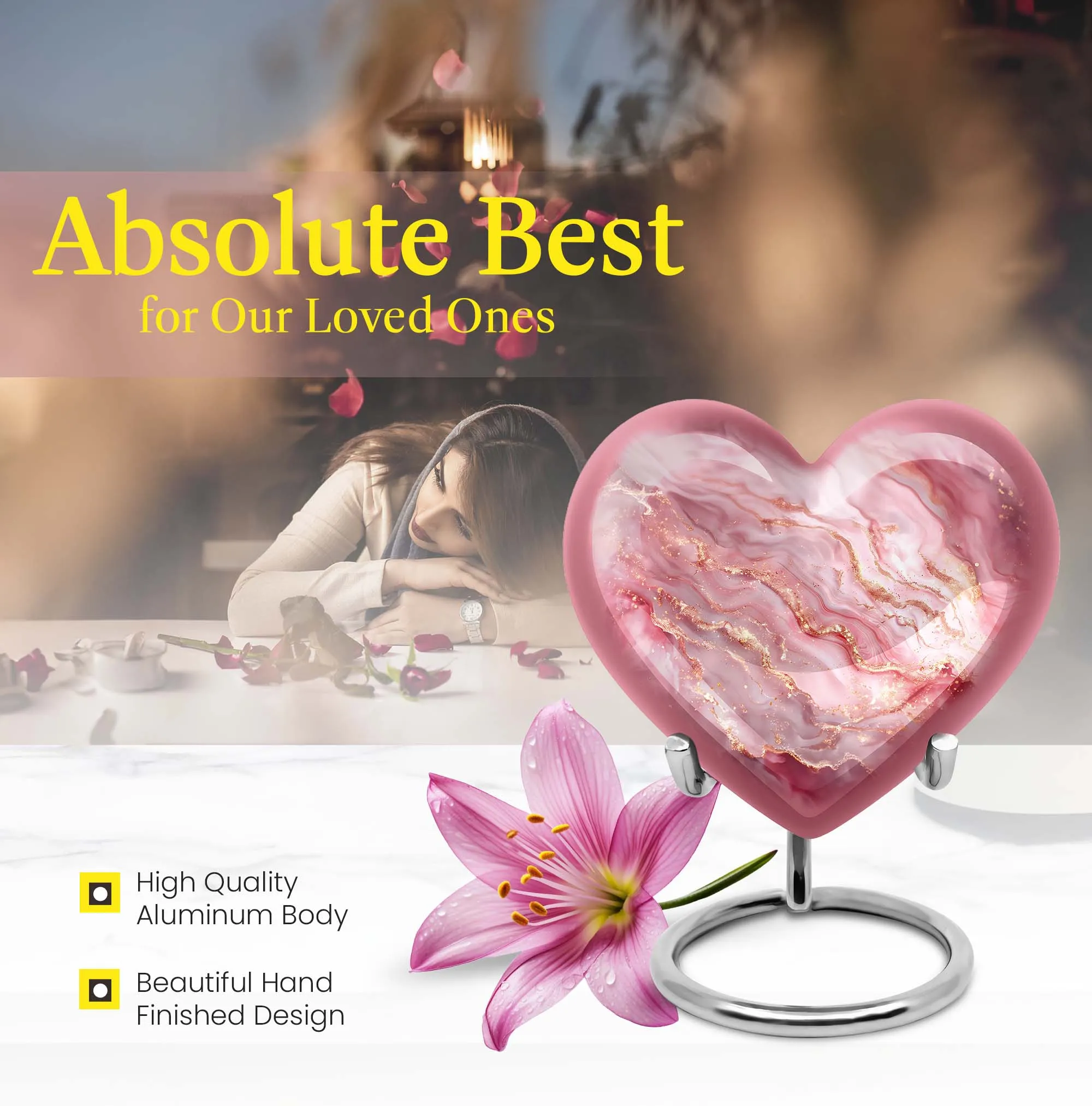 Abstract Eternity: Artistic Cremation Memorial Urn for Women