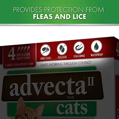 Advecta II Flea Treatment for Cats over 9 lbs, 4 Month Supply