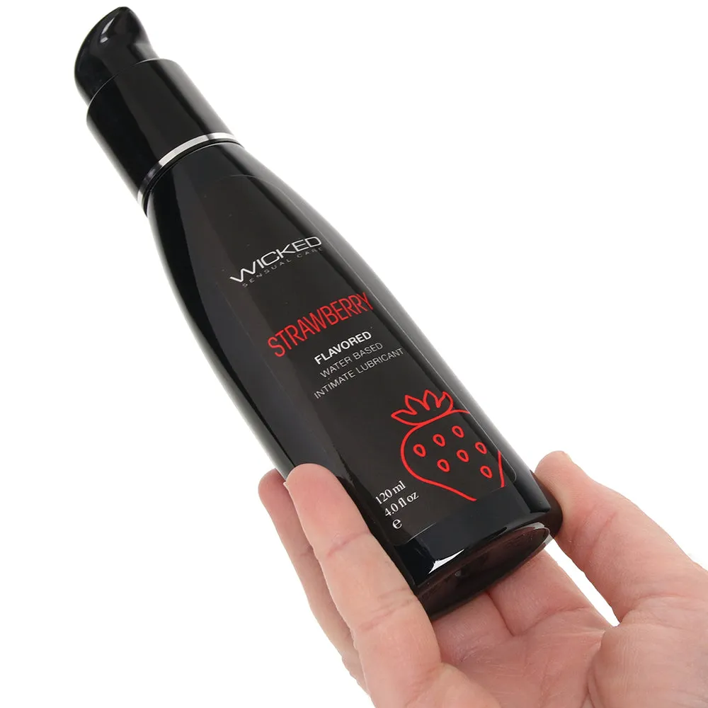 Aqua Flavored Lube 4oz/120ml in Strawberry
