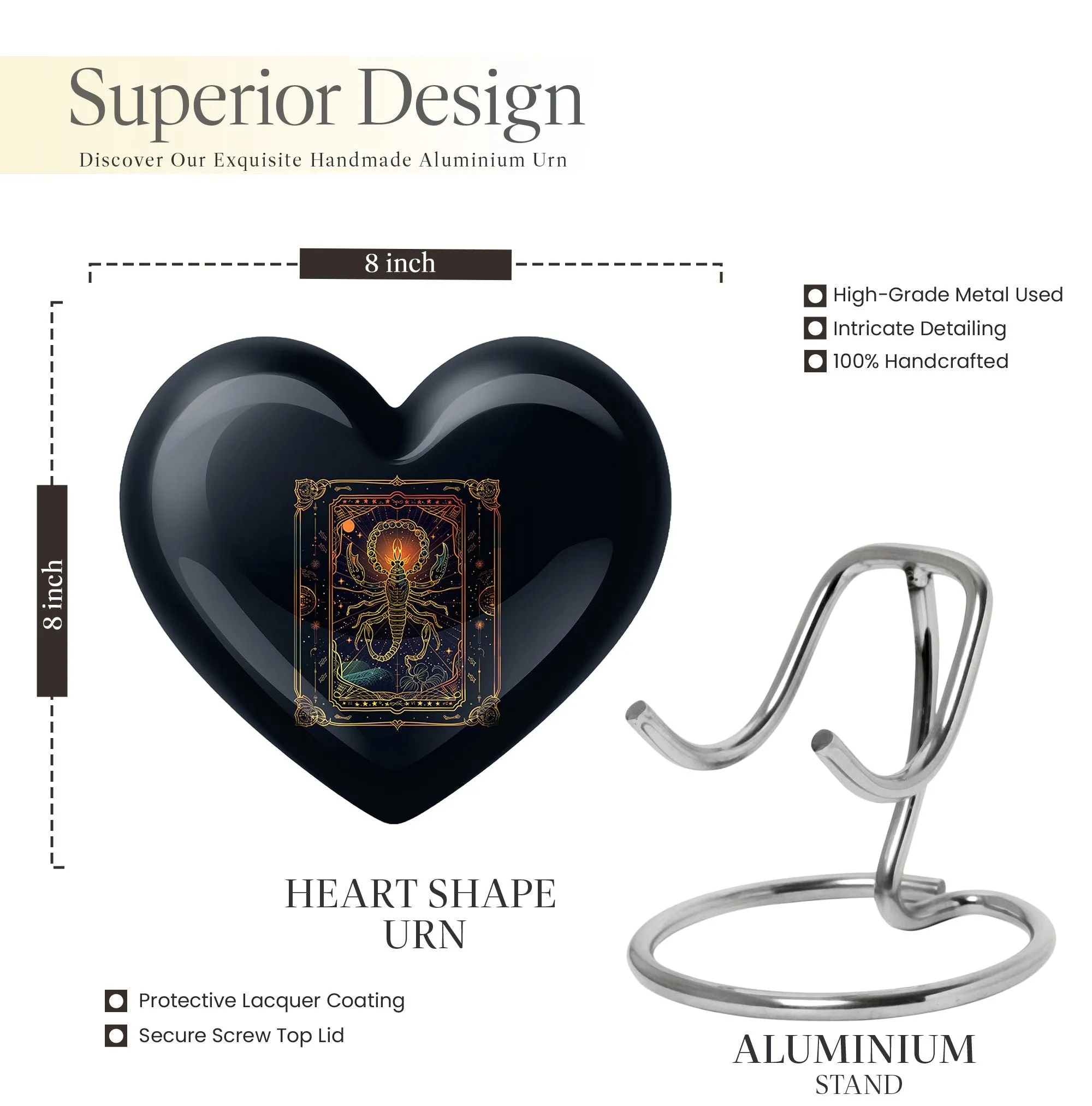 Astrology Signature: Elegantly Designed Zodiac Cremation Urn