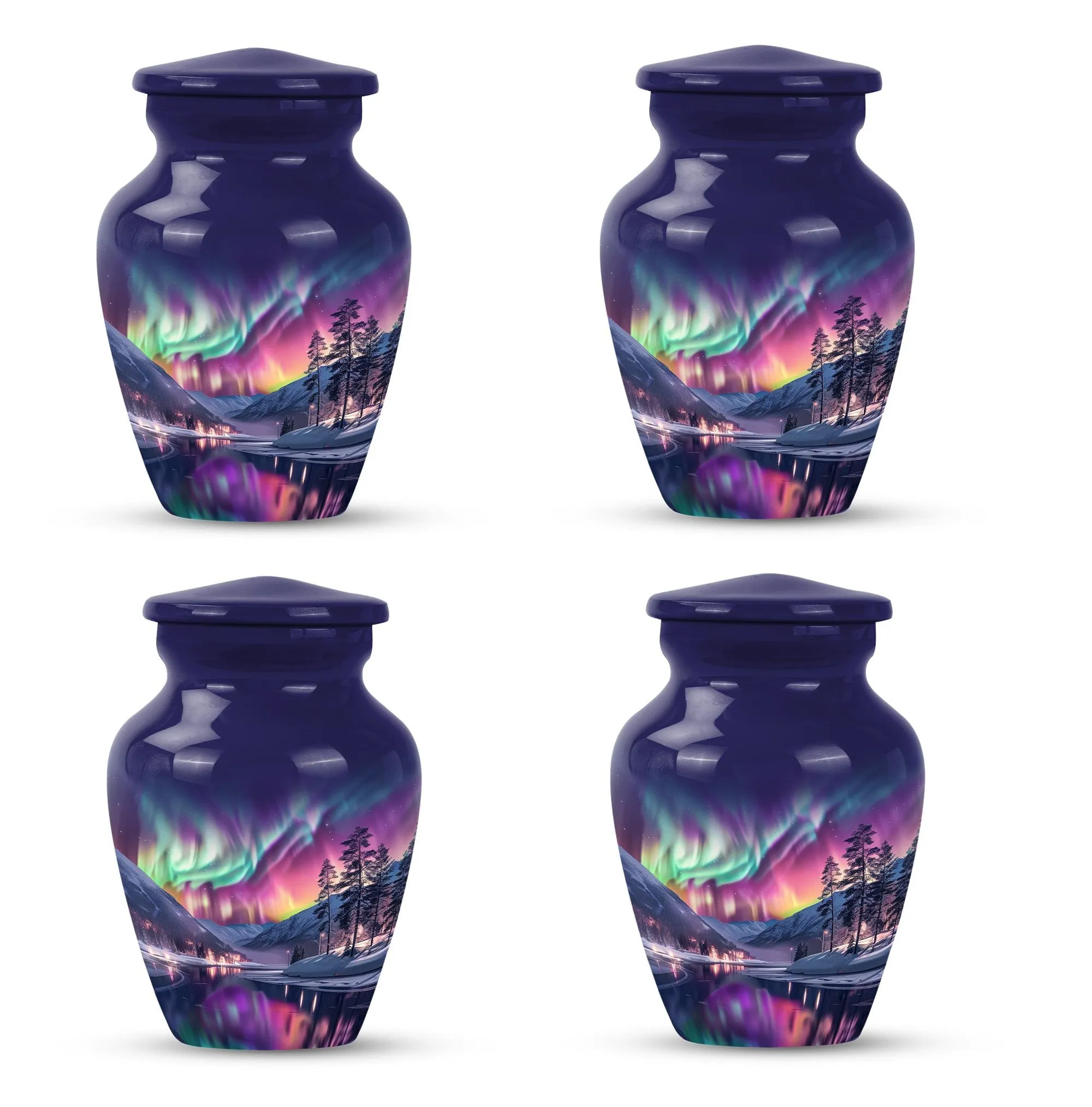 Aurora Borealis Memorial - Large Cremation Urn for Adults