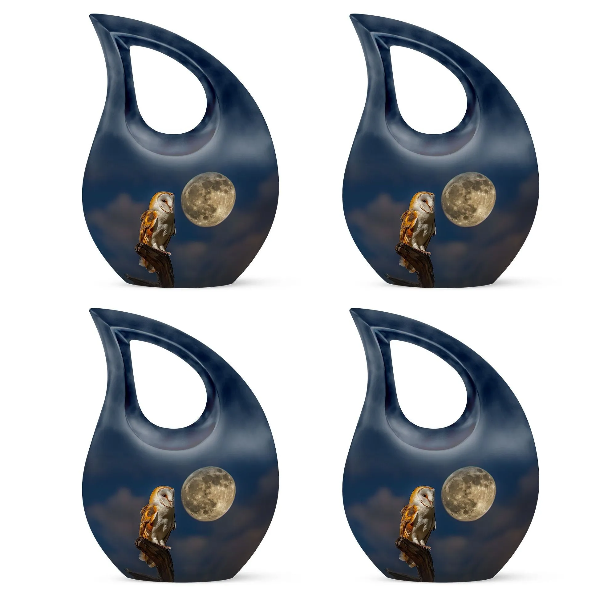 Barn Owl Urn - Container For Cremated Adult Human Ashes