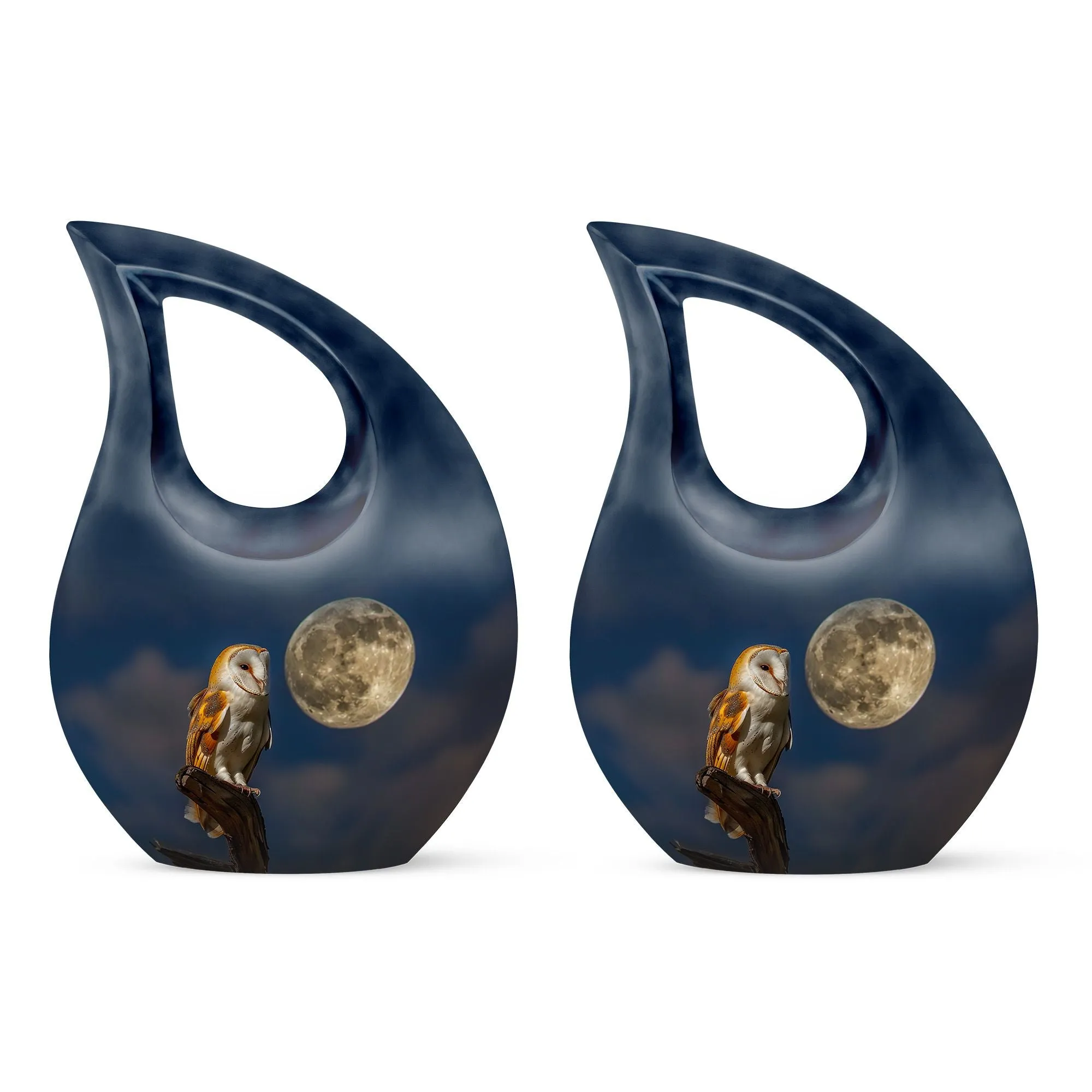Barn Owl Urn - Container For Cremated Adult Human Ashes