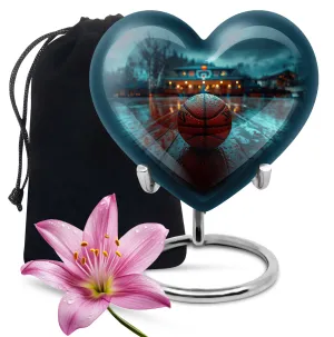 Basketball Urn: Elegant Aluminium Memorial Ash Keepsake for Men