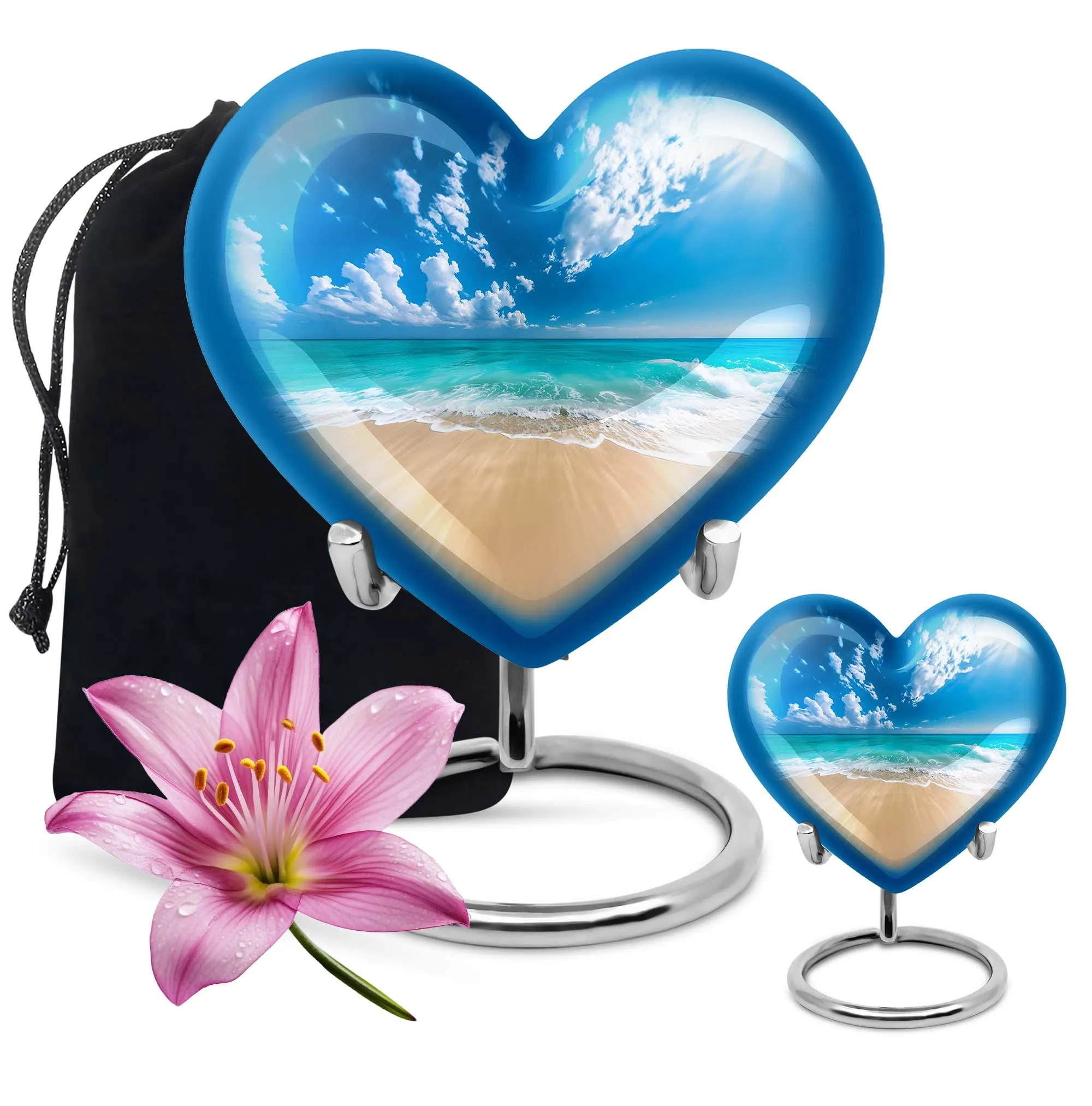 Beach Urn; Elegant Memorial Place for Cherished Memories