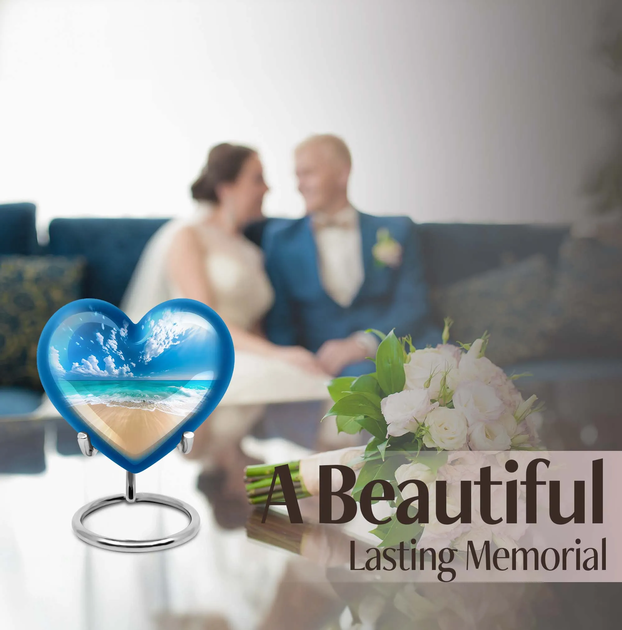 Beach Urn; Elegant Memorial Place for Cherished Memories