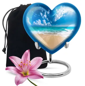 Beach Urn; Elegant Memorial Place for Cherished Memories