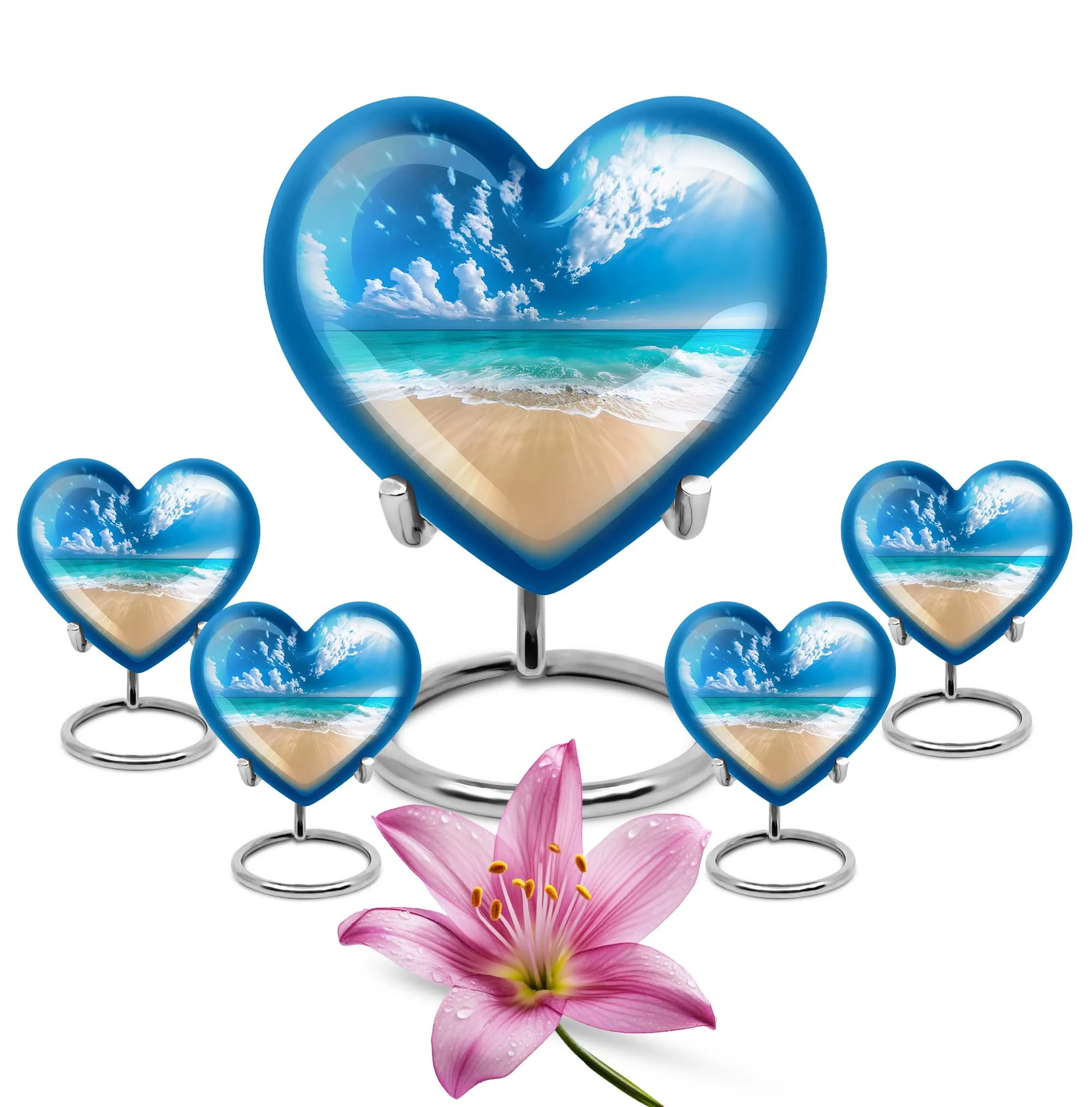 Beach Urn; Elegant Memorial Place for Cherished Memories