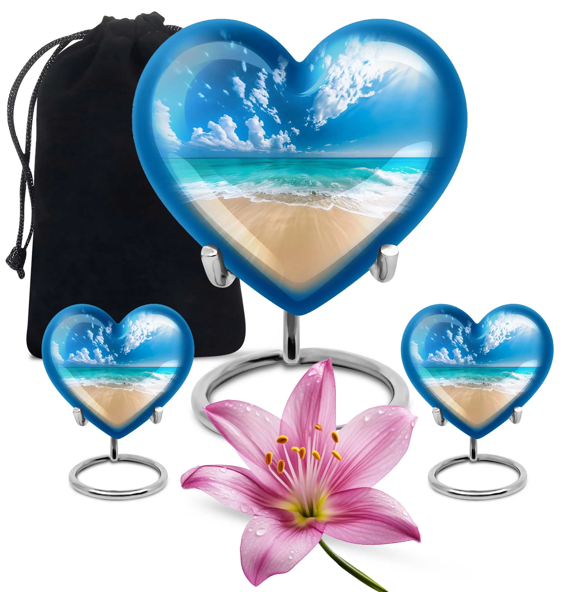 Beach Urn; Elegant Memorial Place for Cherished Memories
