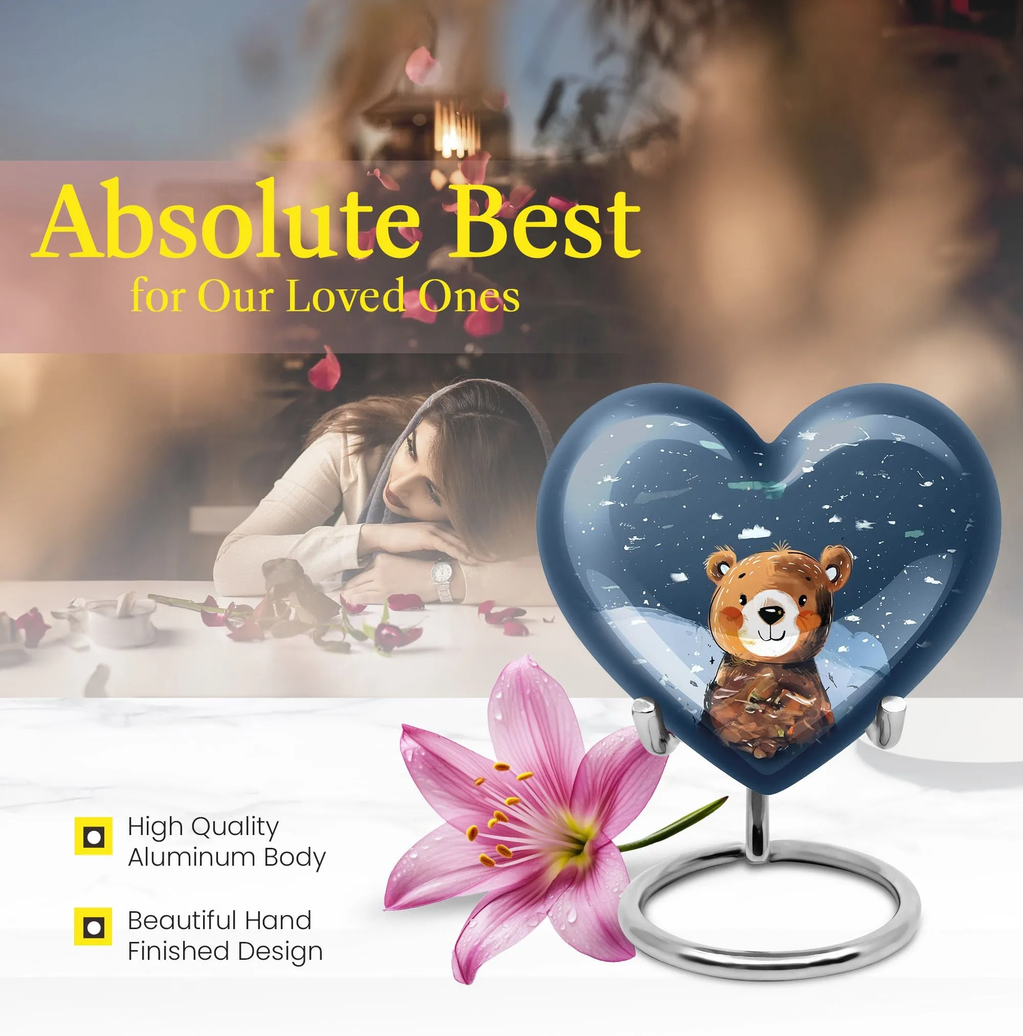 Bear Urn For Adult Male Supremacy Funeral Memorial Urn