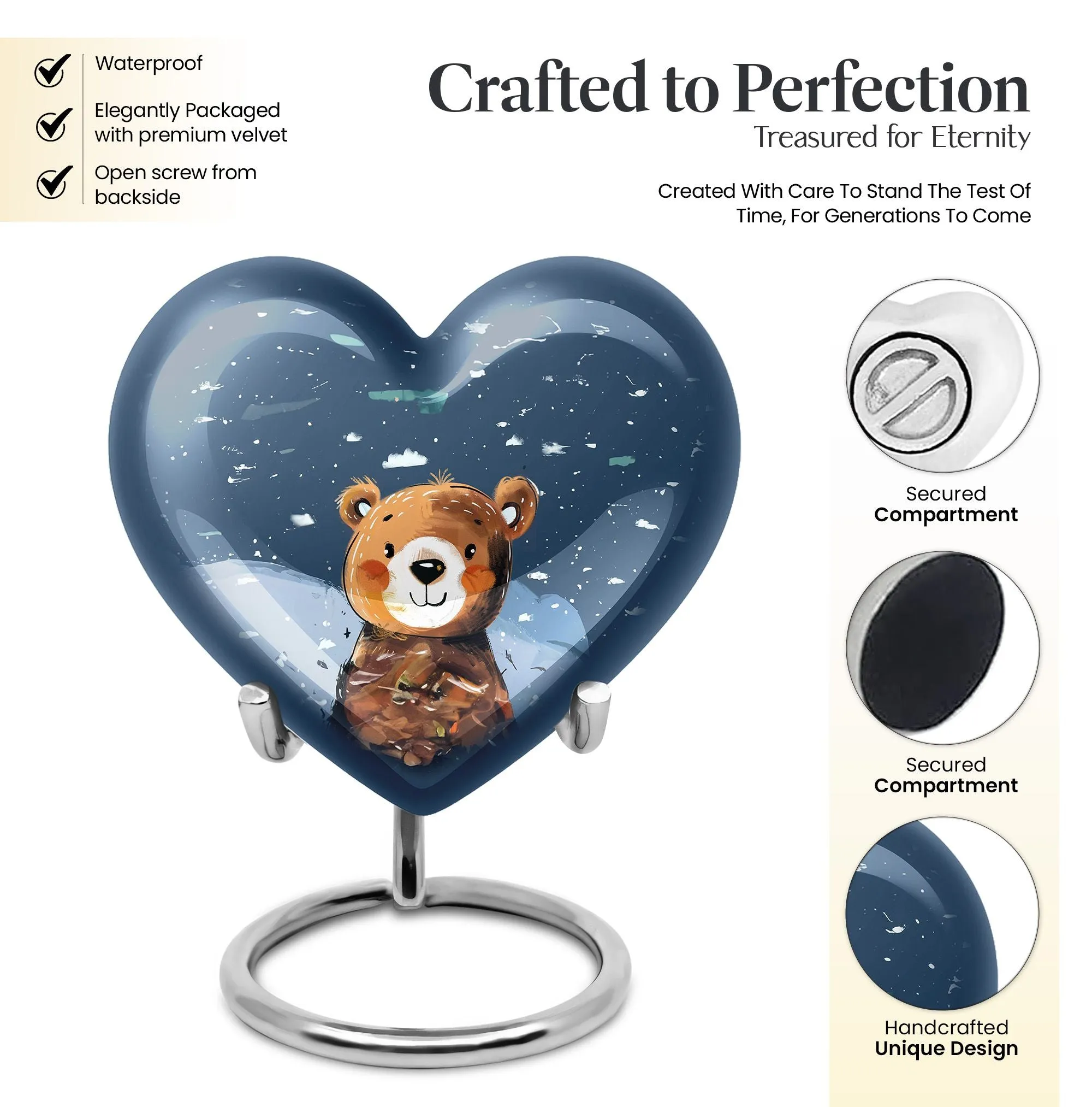 Bear Urn For Adult Male Supremacy Funeral Memorial Urn