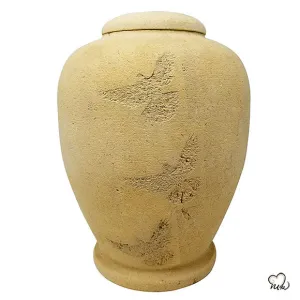 Beige Flying Dove  Biodegradable Sand Urn