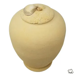 Beige Oyster Shell  Biodegradable Sand Urn