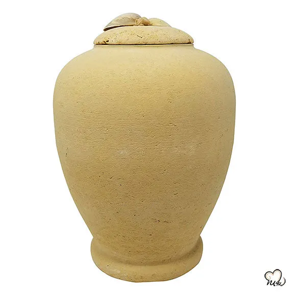 Beige Oyster Shell  Biodegradable Sand Urn