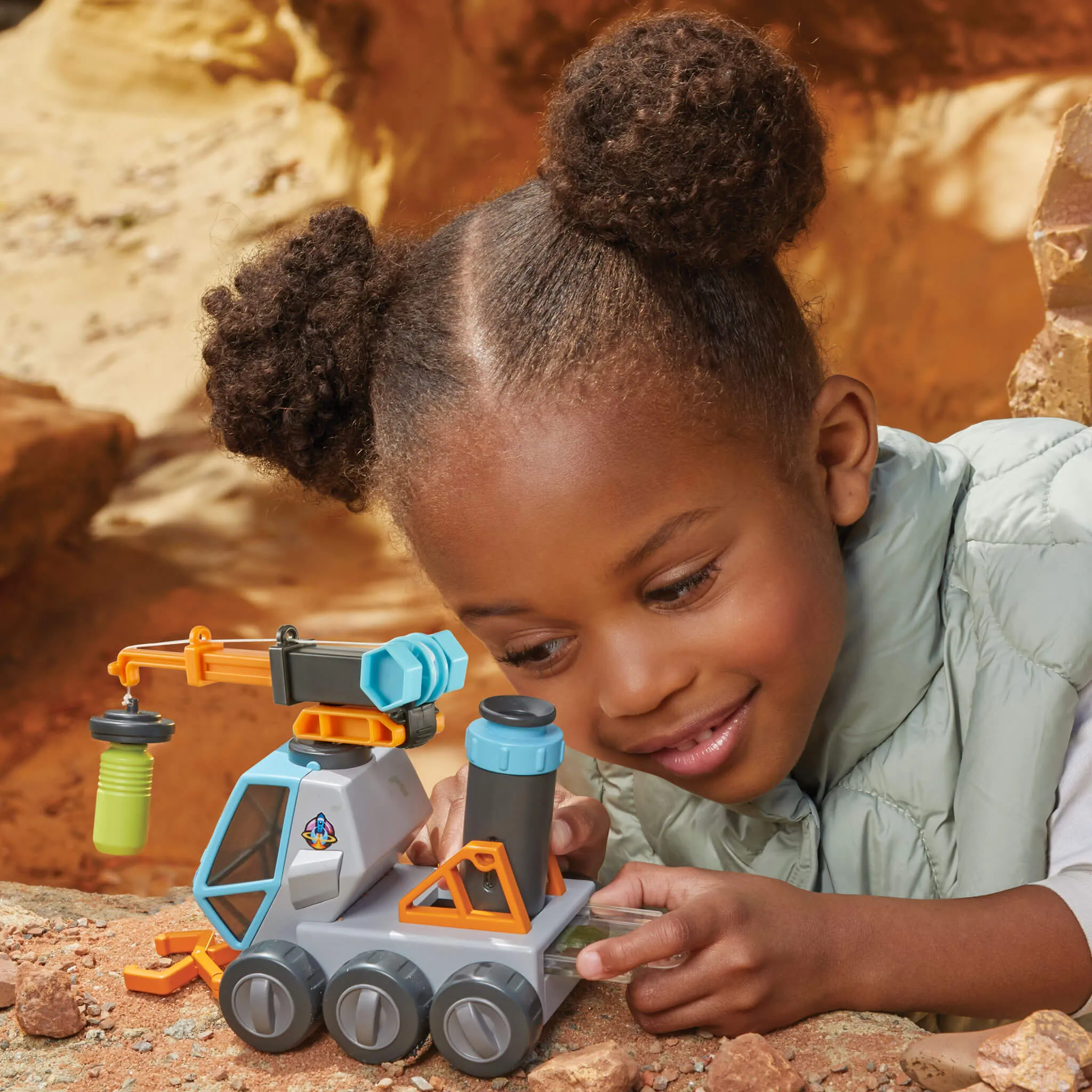 Big Adventures Moon Microscope Space Rover with Microscope, Magnetic Crane & Grabber