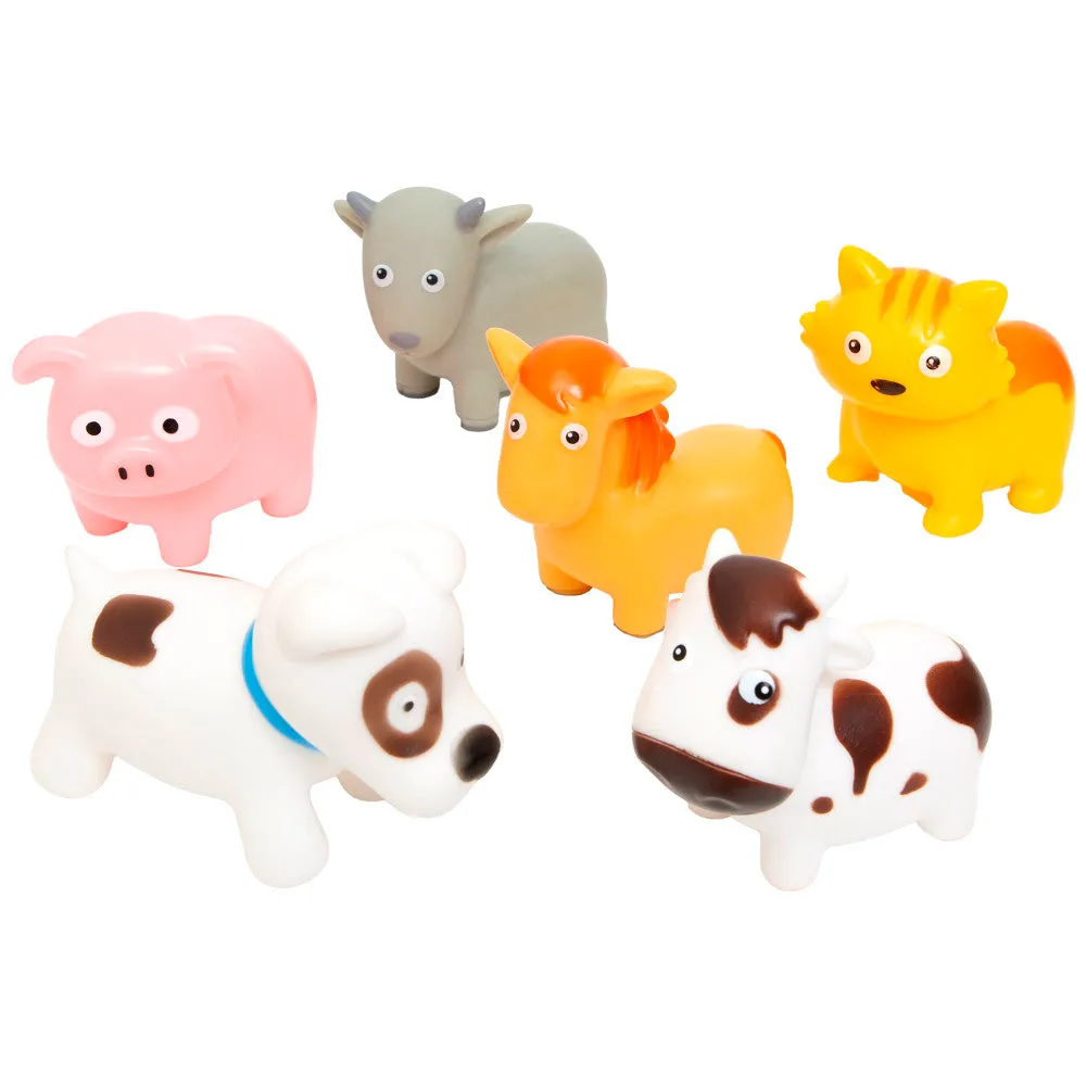 Boley Farm Animal Bath Toy Bucket - 12pc Water Play Set