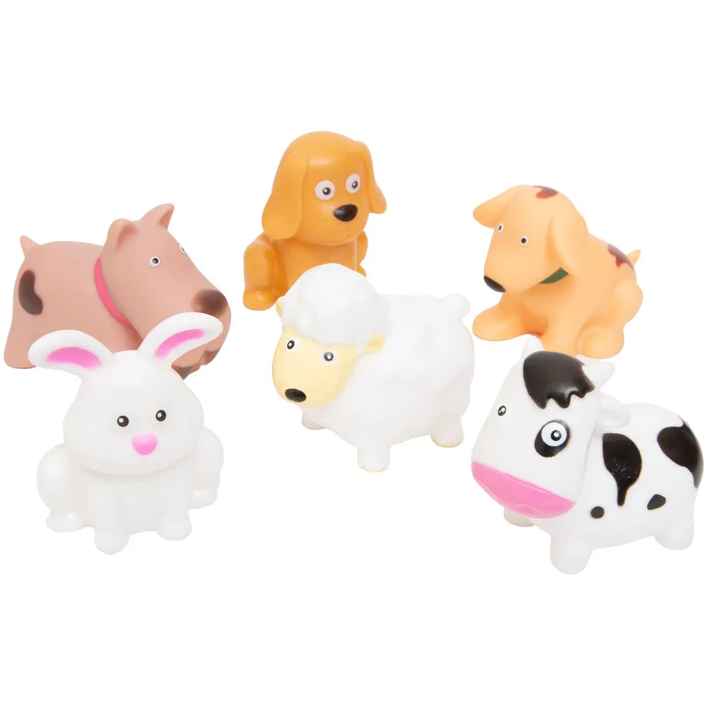 Boley Farm Animal Bath Toy Bucket - 12pc Water Play Set