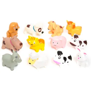 Boley Farm Animal Bath Toy Bucket - 12pc Water Play Set