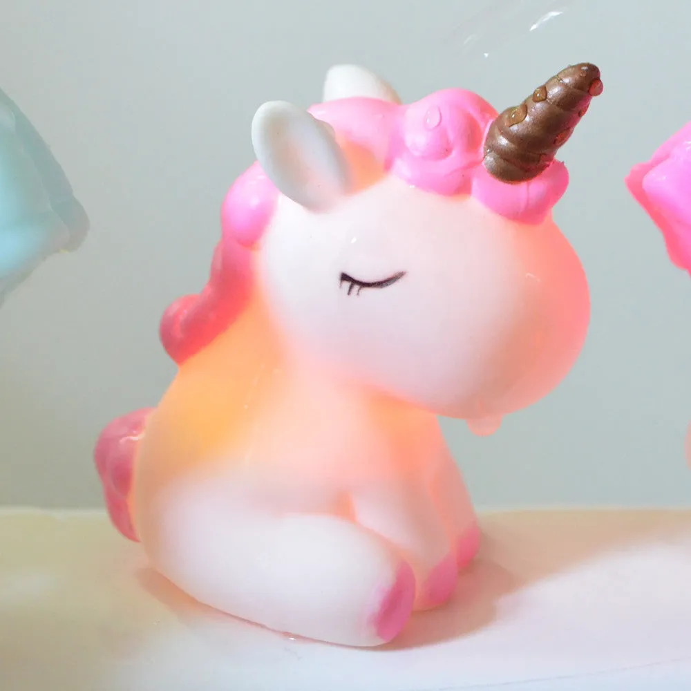 Buddy & Barney Unicorn Bath Time Fun - 3 Piece Light-Up Toy Set