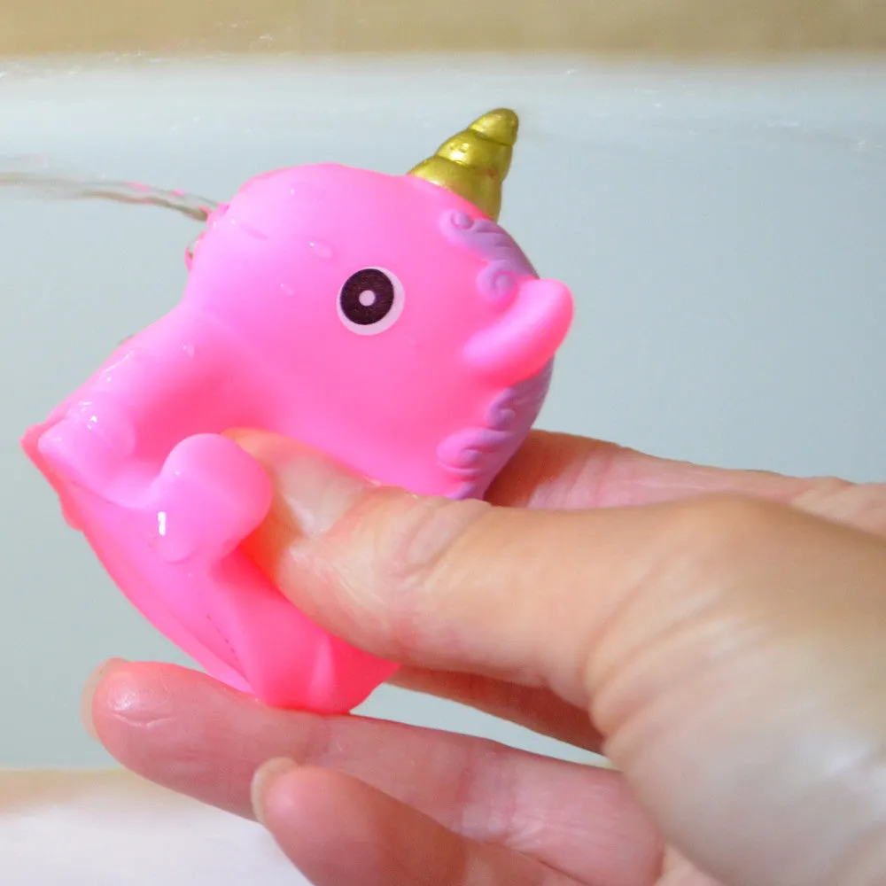 Buddy & Barney Unicorn Bath Time Fun - 3 Piece Light-Up Toy Set