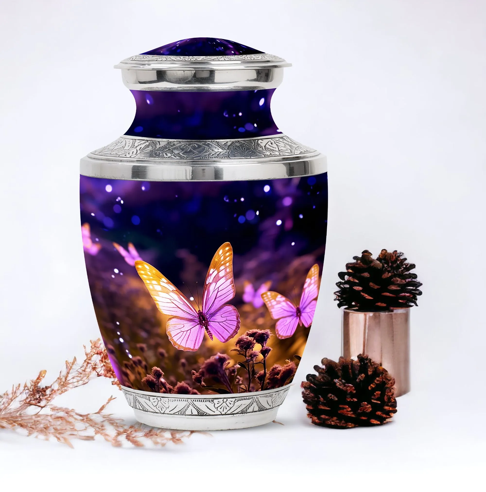 Butterflies Adult Female Urns for Ashes - Large Size for Burial