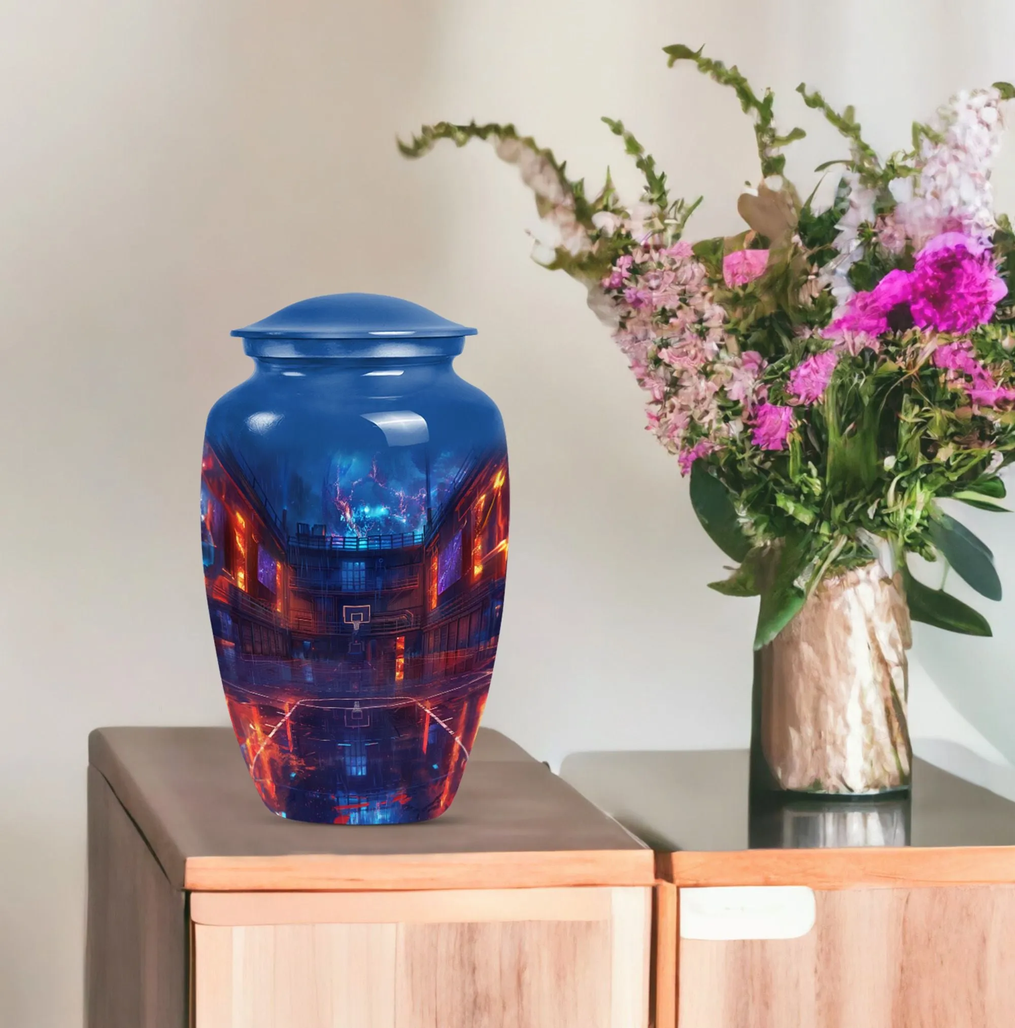 Butterfly Basketball Cremation Urn for Ashes