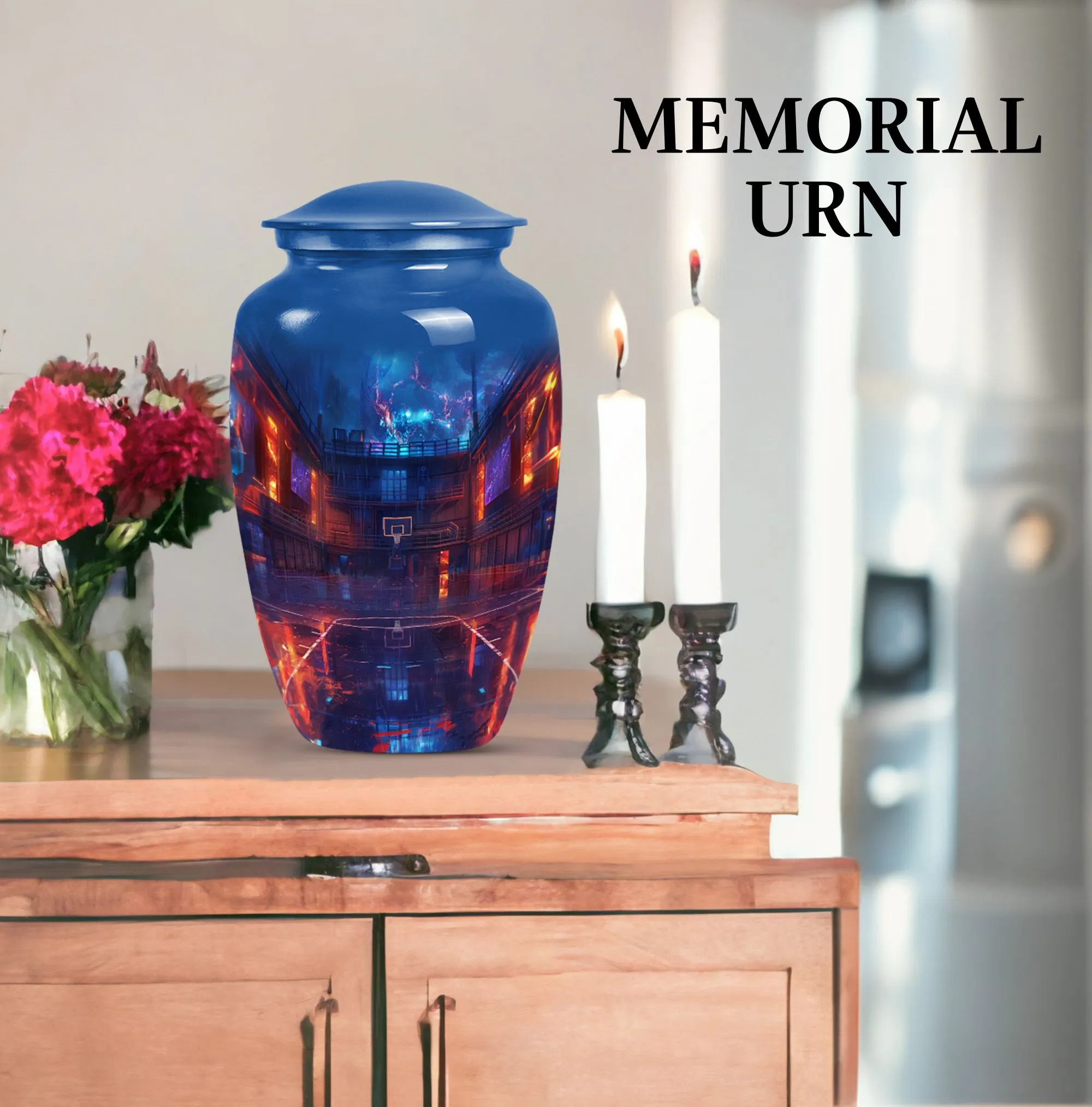 Butterfly Basketball Cremation Urn for Ashes
