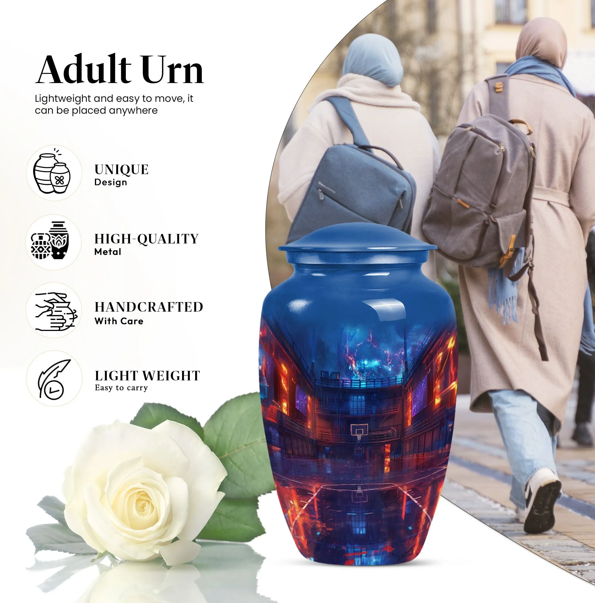 Butterfly Basketball Cremation Urn for Ashes
