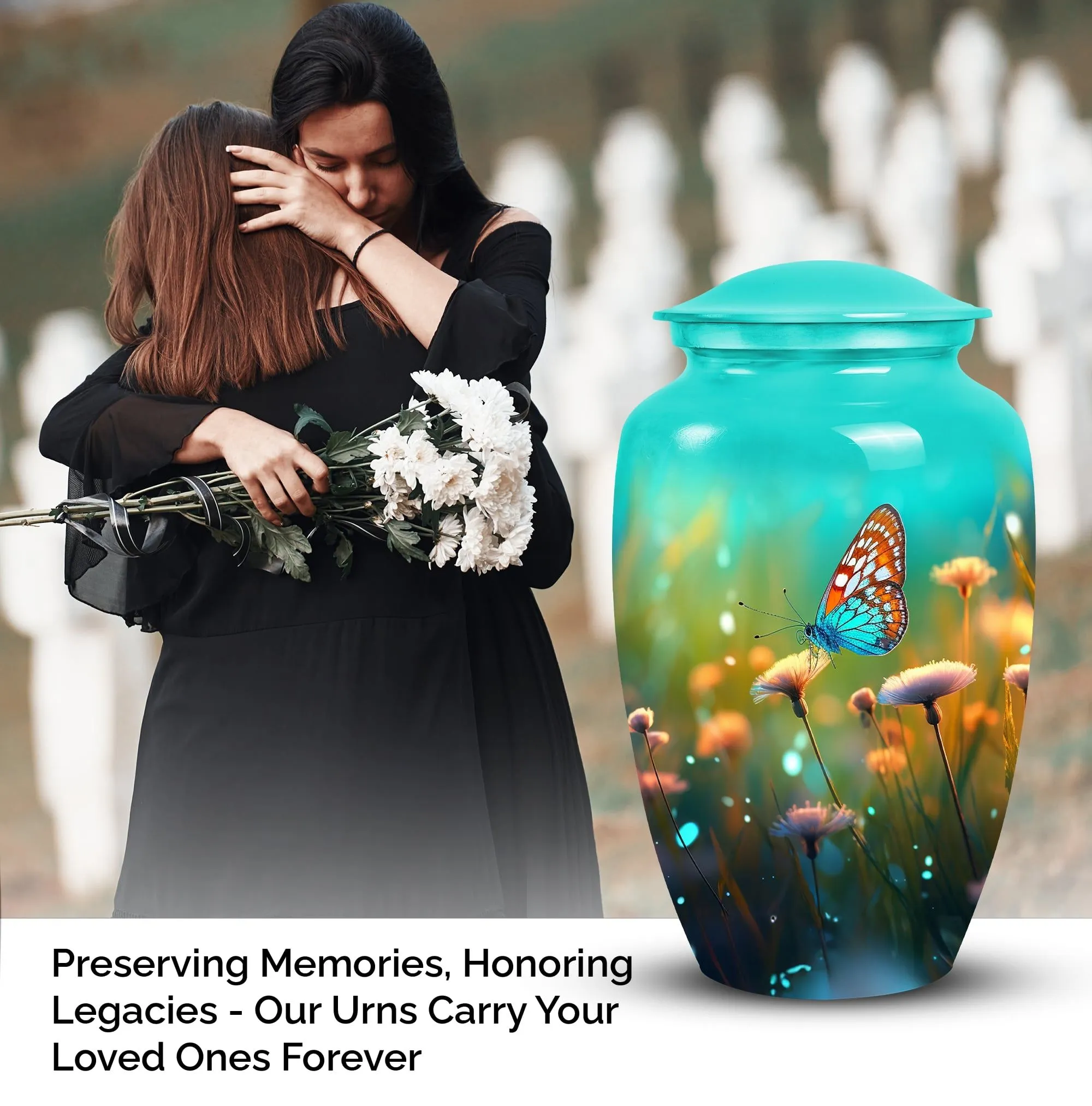 Butterfly Funeral Urns: Burial Vaults & Metal Vases for Loved Ones' Ashes
