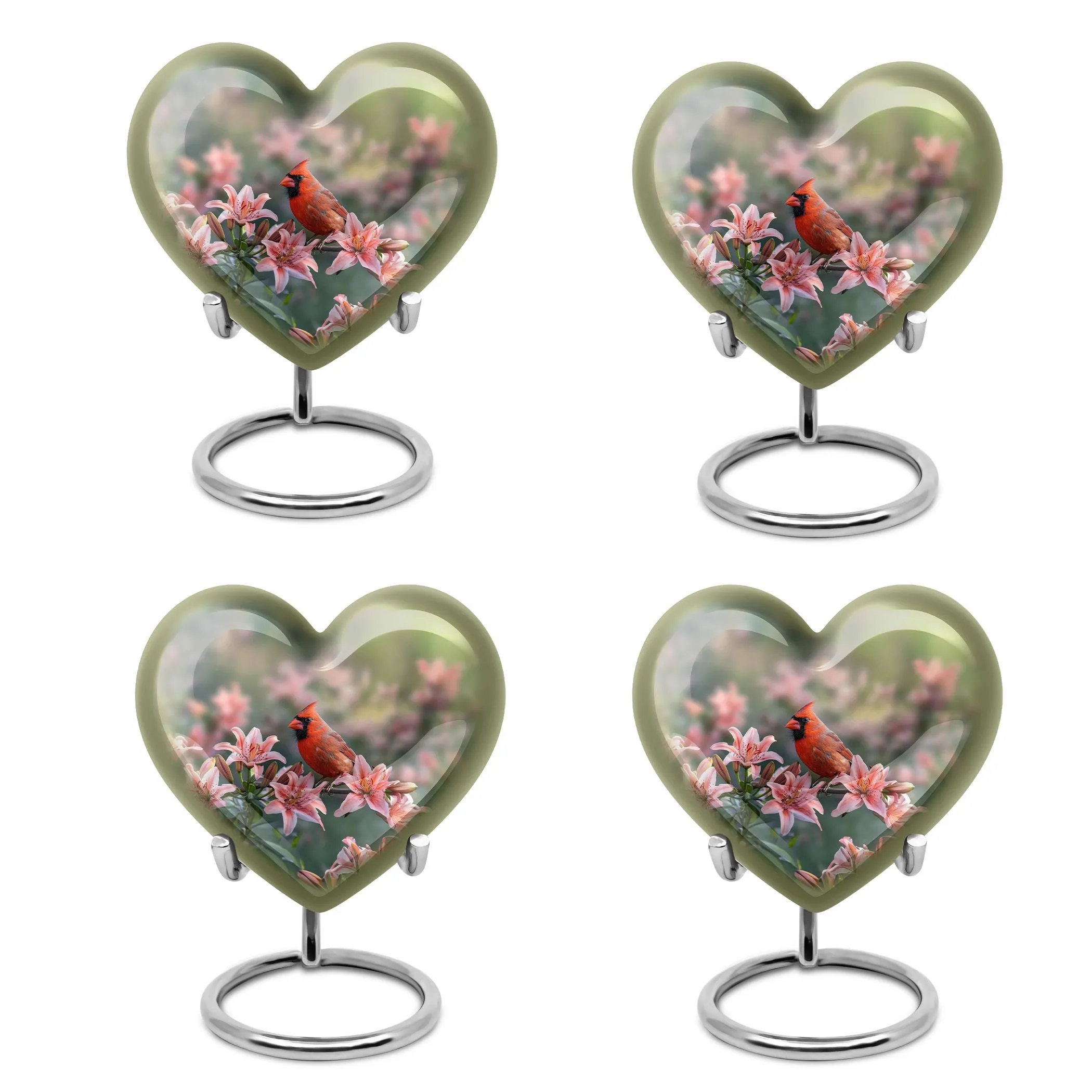 Cardinal Bird's Tranquil Rest - The Premium Cremation Urn