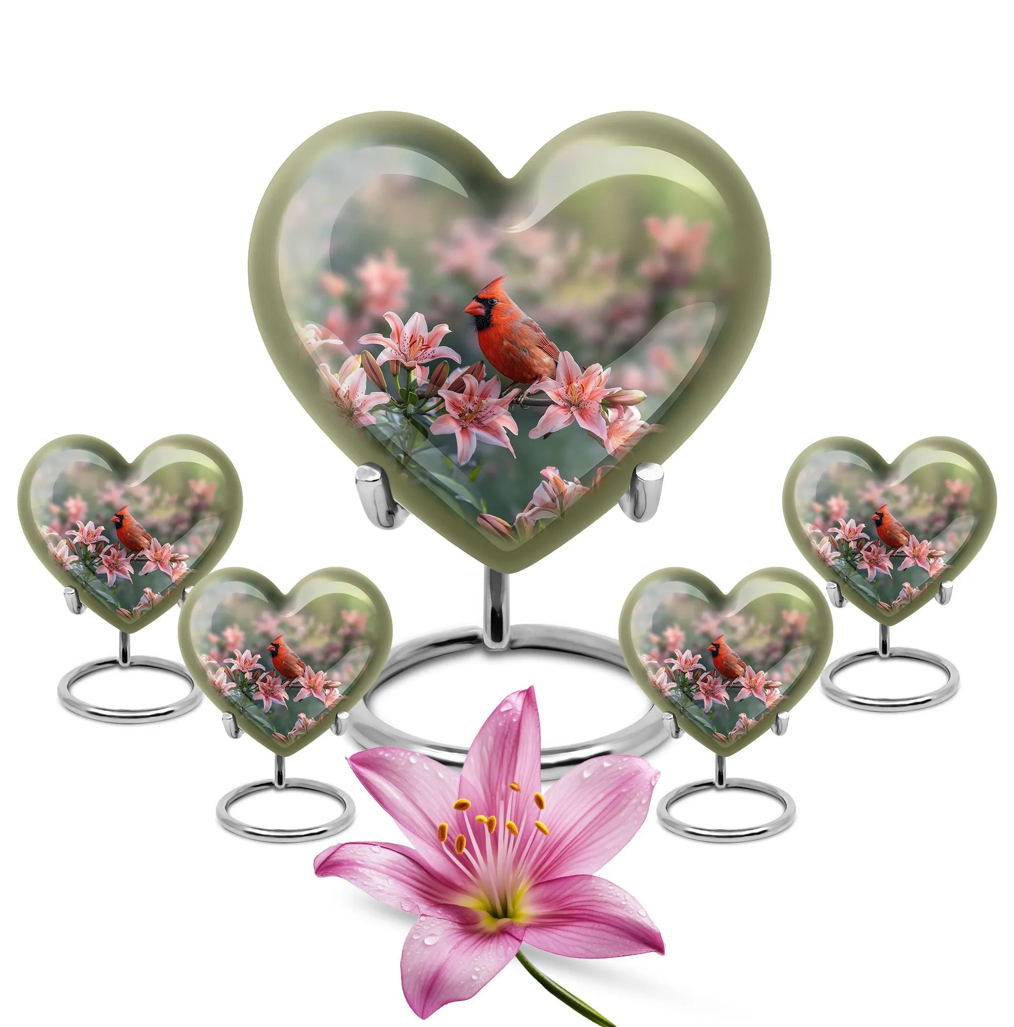 Cardinal Bird's Tranquil Rest - The Premium Cremation Urn
