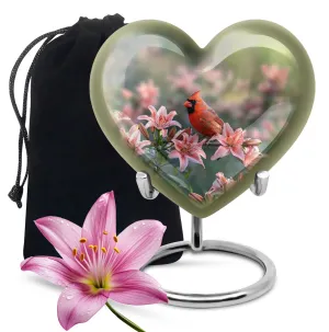 Cardinal Bird's Tranquil Rest - The Premium Cremation Urn