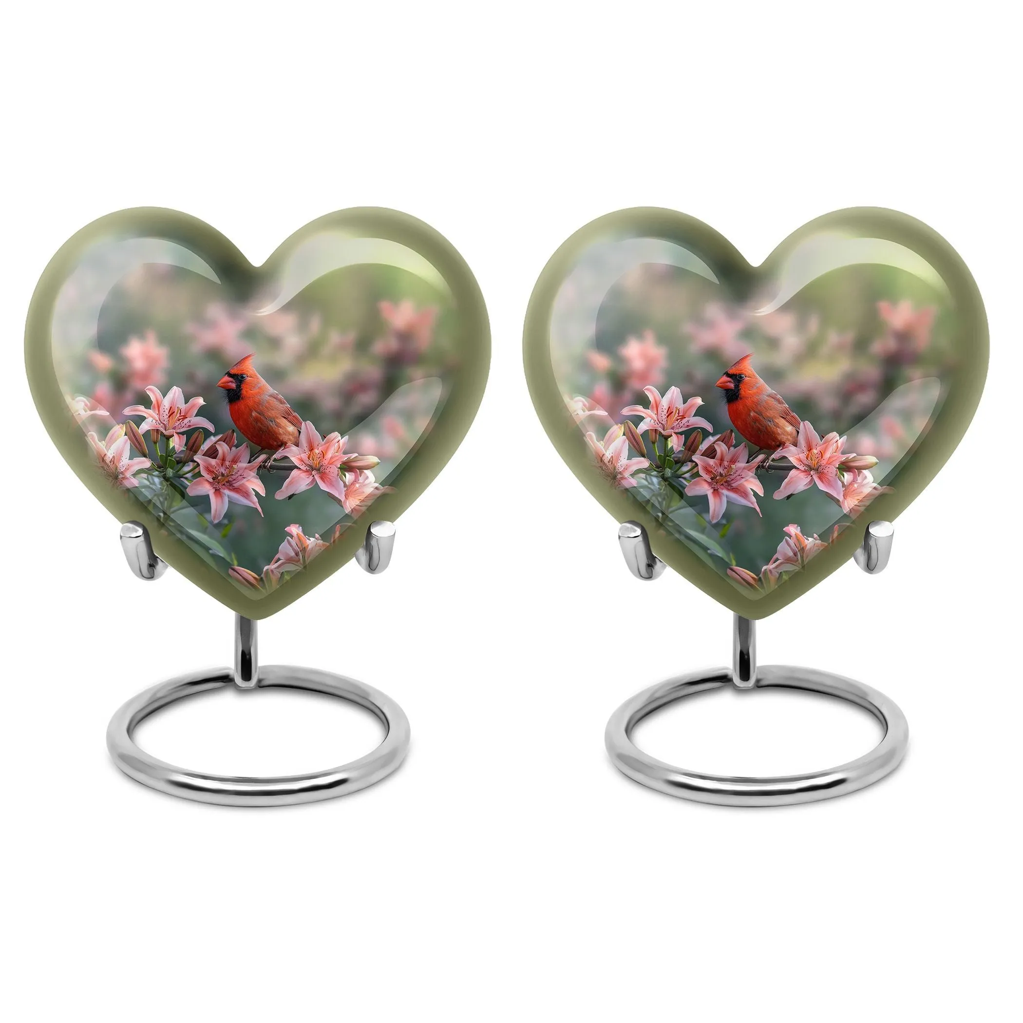 Cardinal Bird's Tranquil Rest - The Premium Cremation Urn