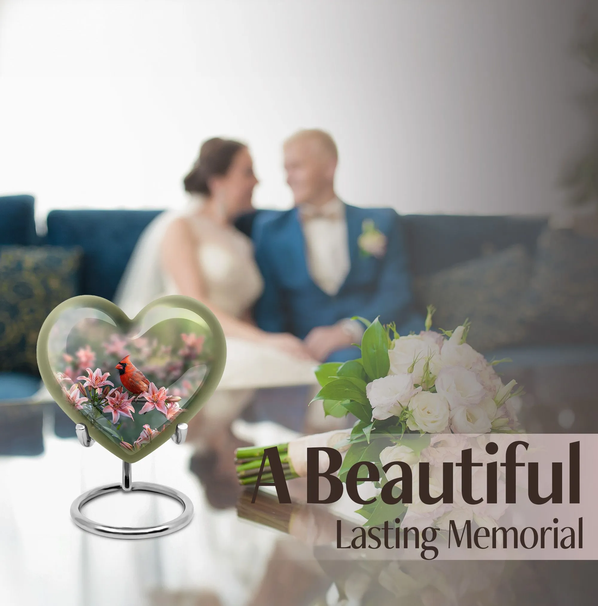 Cardinal Bird's Tranquil Rest - The Premium Cremation Urn