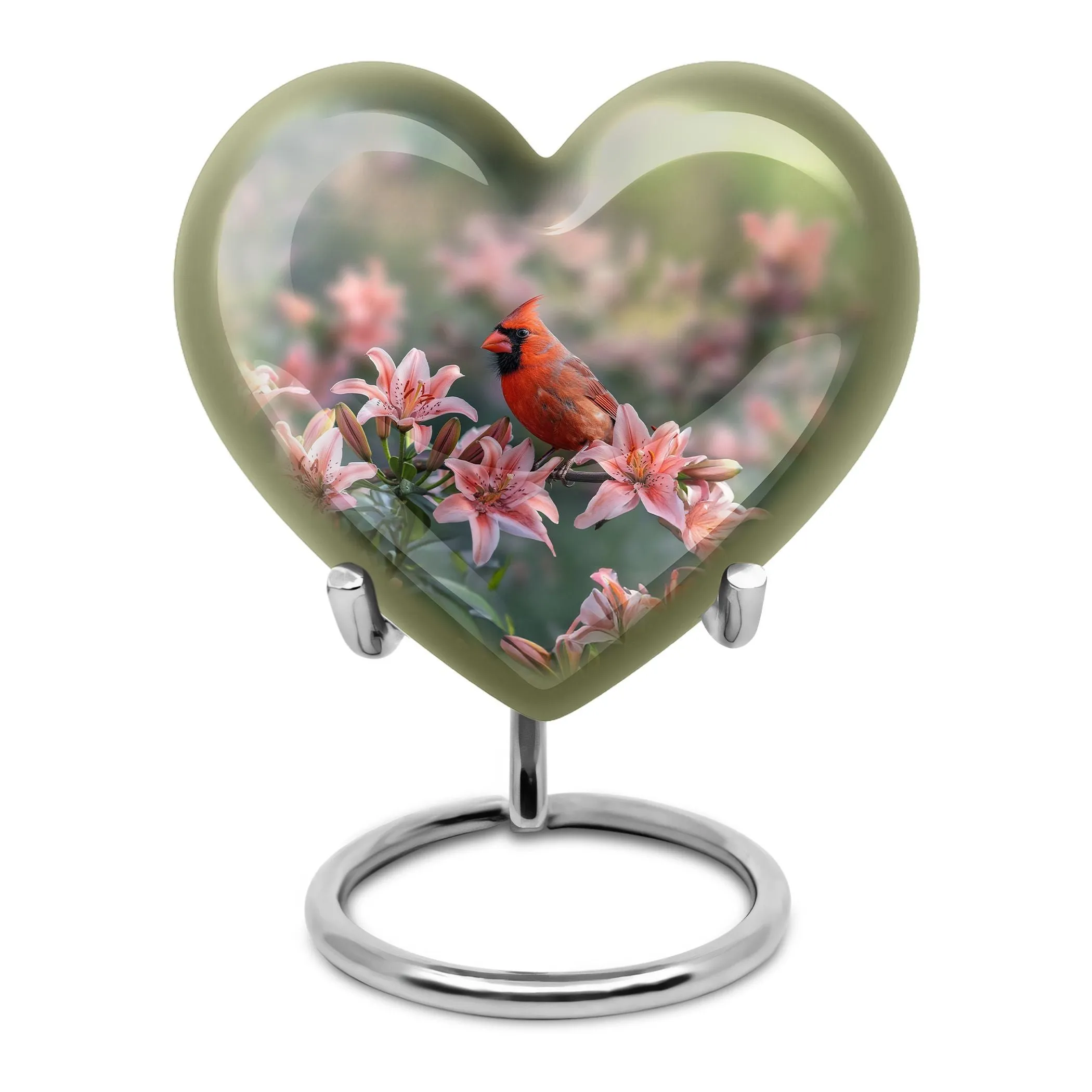 Cardinal Bird's Tranquil Rest - The Premium Cremation Urn