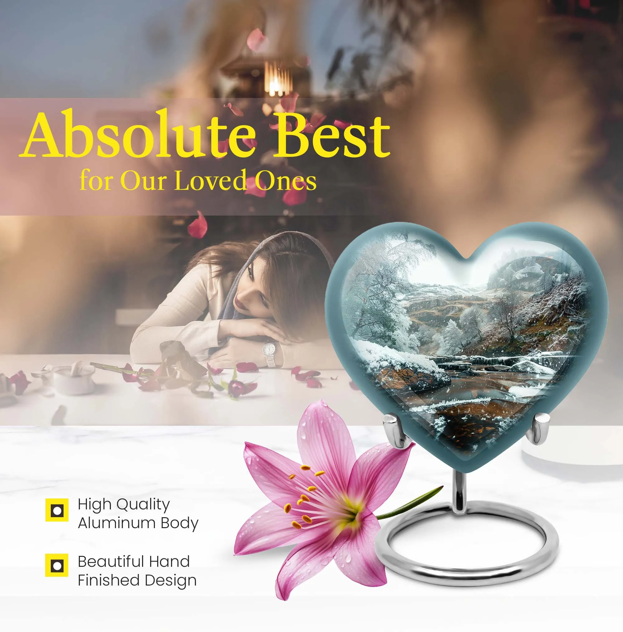 Cherished Peaks: Mountains Urn as a Forever Memorial Keepsake