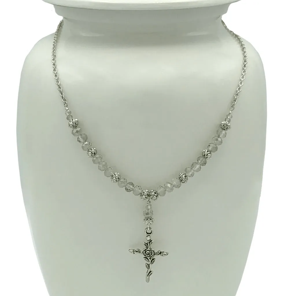 CLEARANCE - Urn Adornment  - MI-8 Rose Cross