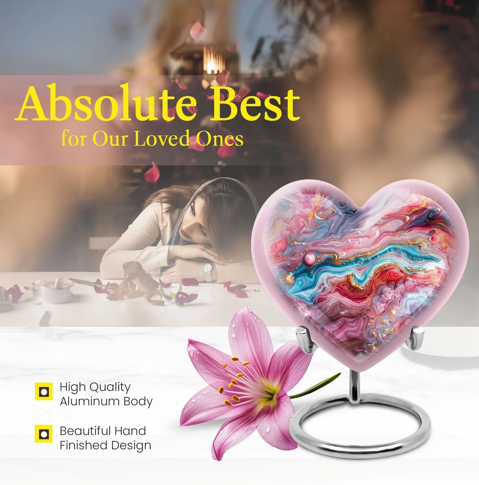 Colourful Swirl Cremation Urn: A Unique Remembrance for Loved Ones