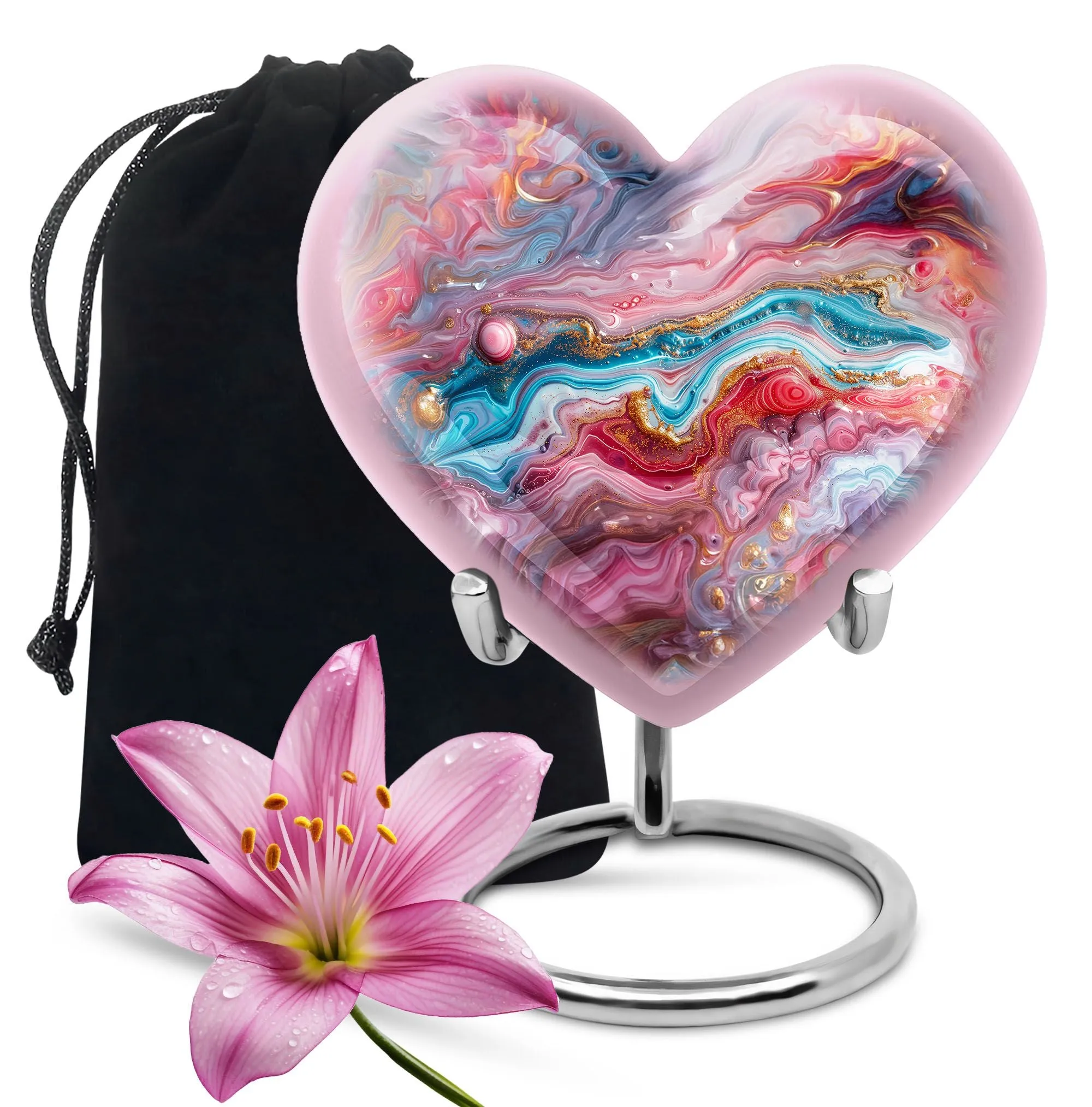 Colourful Swirl Cremation Urn: A Unique Remembrance for Loved Ones
