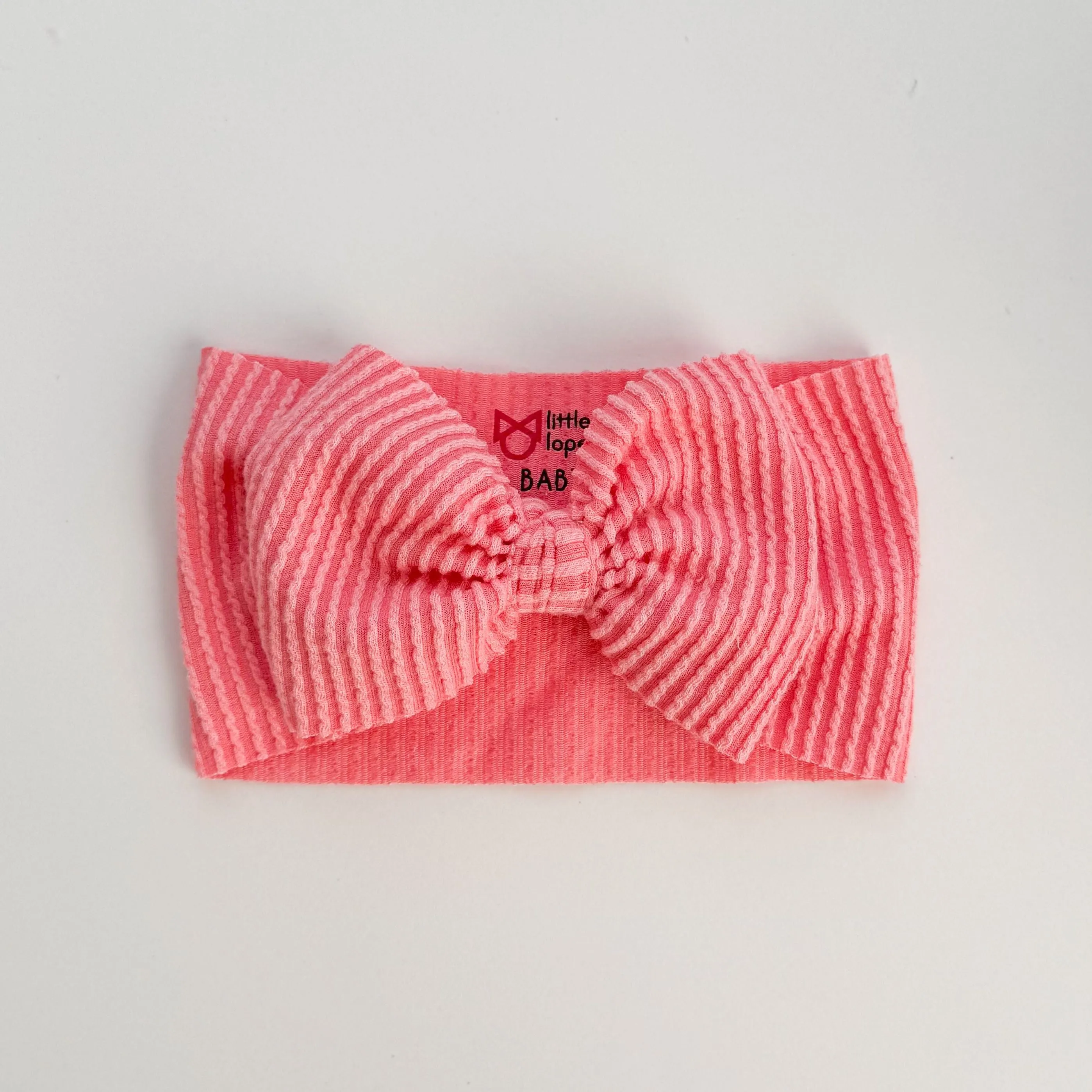 Coral Cozy Ribbed Headwrap