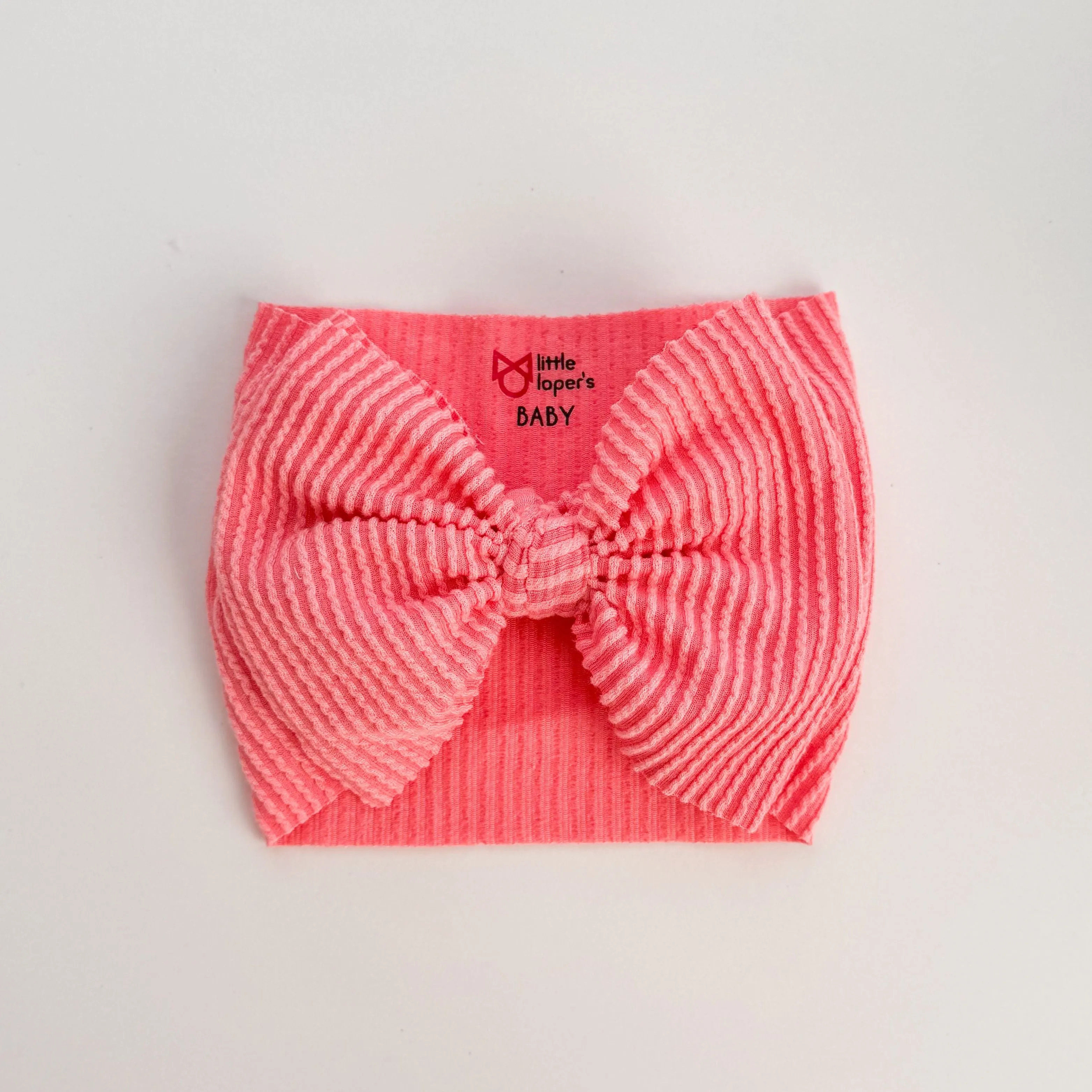 Coral Cozy Ribbed Headwrap