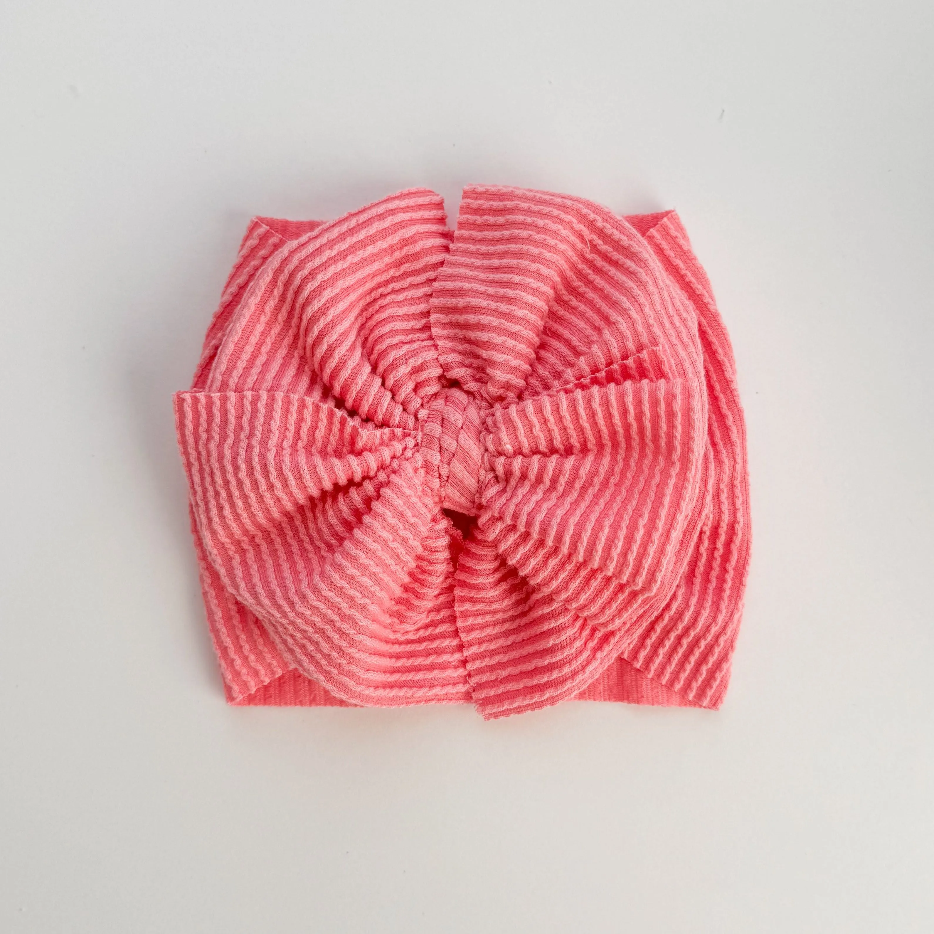 Coral Cozy Ribbed Headwrap
