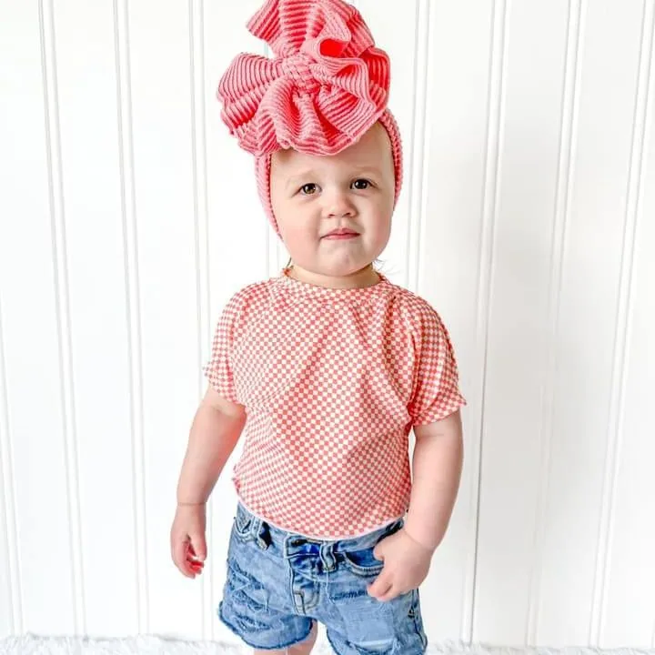 Coral Cozy Ribbed Headwrap