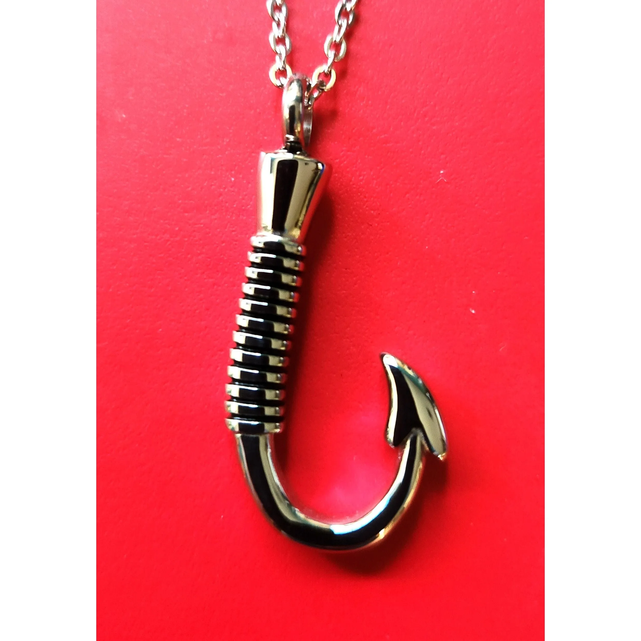 Cremation Jewelry Pendant and necklace | Fish Hook For Dad Ash Cremation Pendant | Quality Urns For Less
