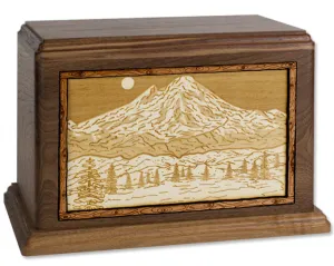 Cremation Urn with Mount Baker Scene