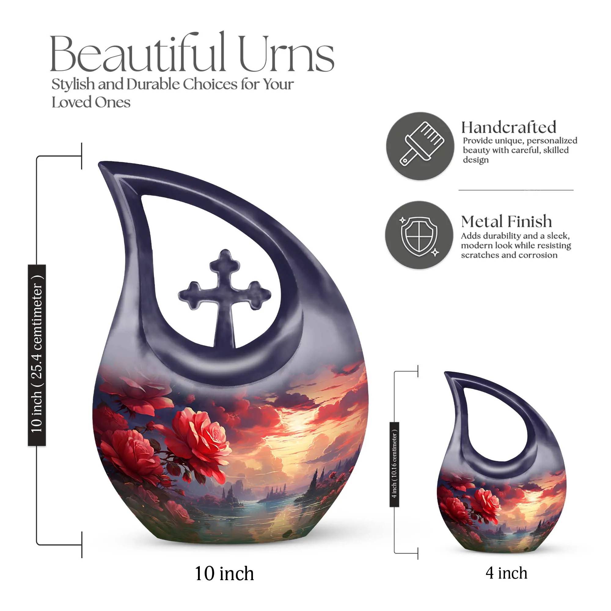 Crimson Twilight on Urn, Lovingly Preserving the Ashen Remembrance